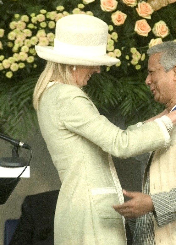 Muhammad Yunus en Prinses Maxima